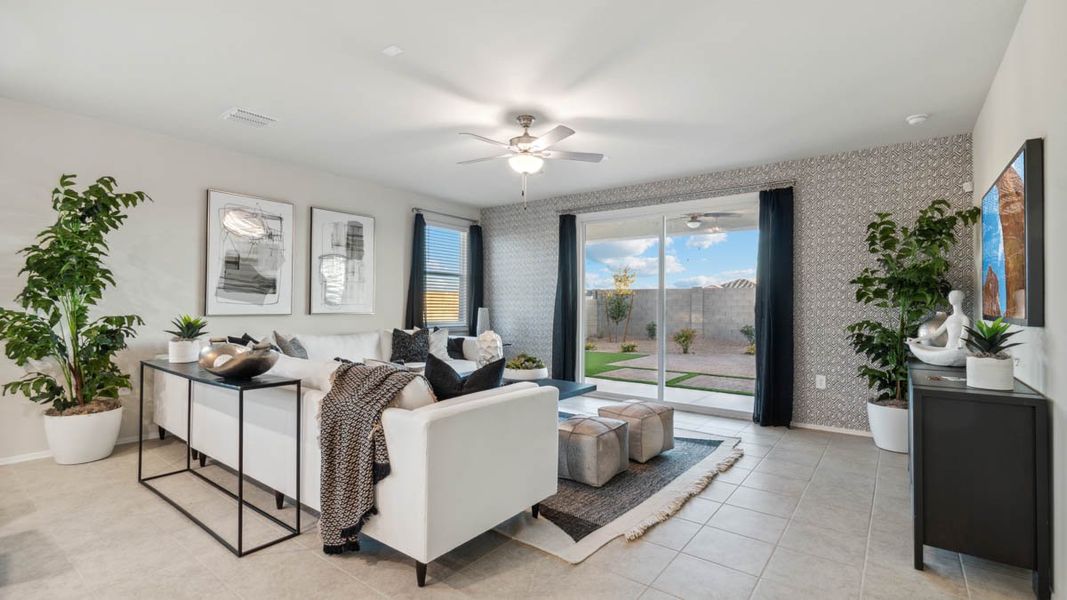 Representative furnished interior of a home built from the Pelican by D.R. Horton in Upper Canyon, Phoenix (Image 13).