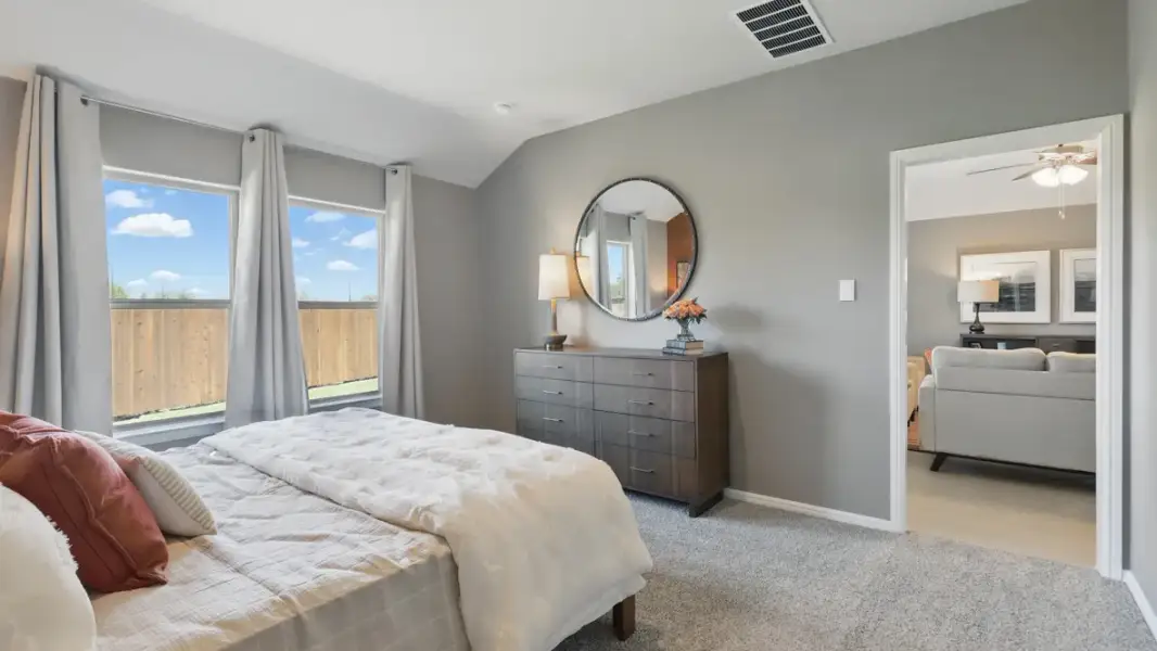 Furnished interior view inside a new home in Rosewood at Beltmill, Fort Worth (Image 23). Furnished interior view inside a new home in Rosewood at Beltmill, Fort Worth (Image 23).