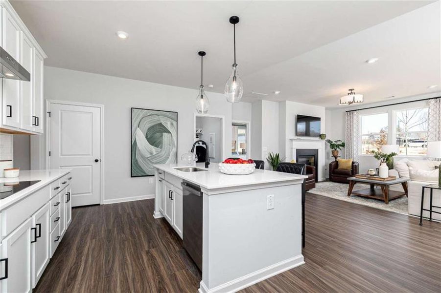 Furnished interior view inside a new home in River Oaks, Locust Grove (Image 27).