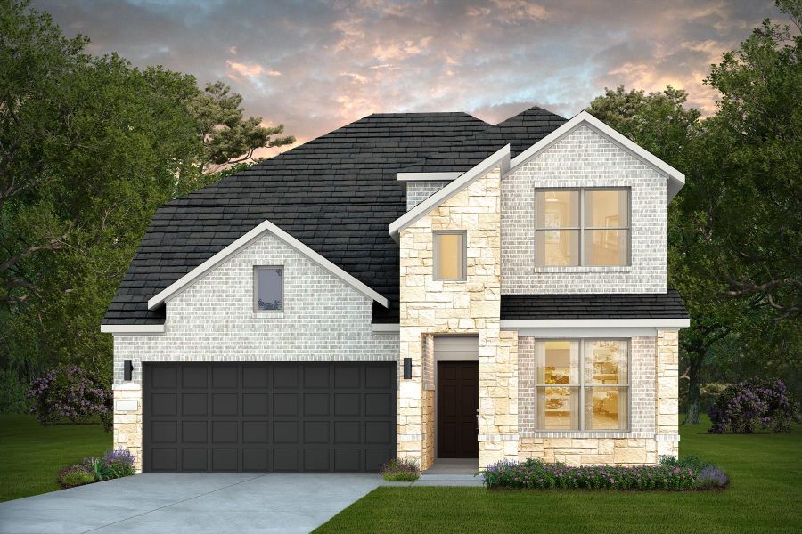 Representative exterior photo of a completed home built from the Needham by Pulte Homes in Davis Ranch, San Antonio, TX (Image 9). Representative exterior photo of a completed home built from the Needham by Pulte Homes in Davis Ranch, San Antonio, TX (Image 9).