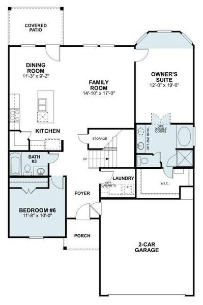 2D floor plan layout of this home in Lone Star Landing, Montgomery, TX (Image 4). 2D floor plan layout of this home in Lone Star Landing, Montgomery, TX (Image 4).