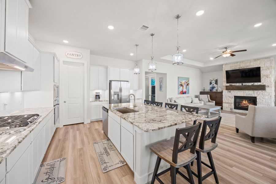 Furnished interior view inside a new home in , Santa Fe (Image 10).