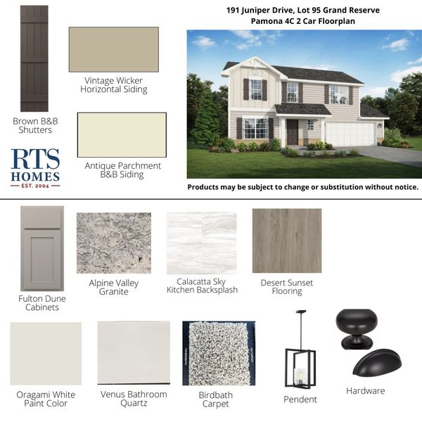 2D floor plan layout of this home in Grand Reserve, Hinesville, GA (Image 3).