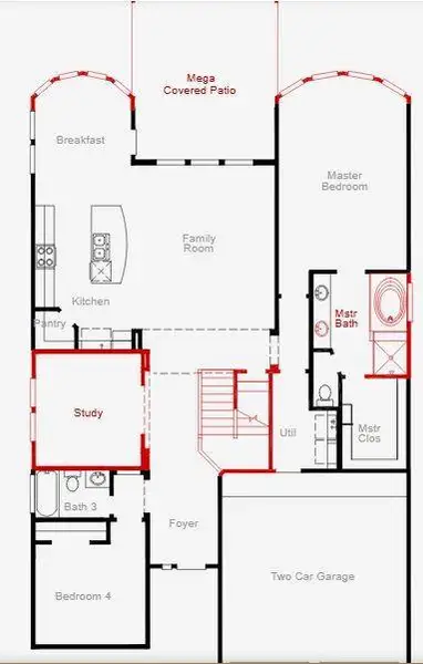 2D floor plan layout of this home in Two Step Farm, Montgomery, TX (Image 2). 2D floor plan layout of this home in Two Step Farm, Montgomery, TX (Image 2).