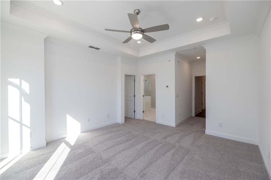 The primary bedroom offers 2 closets.