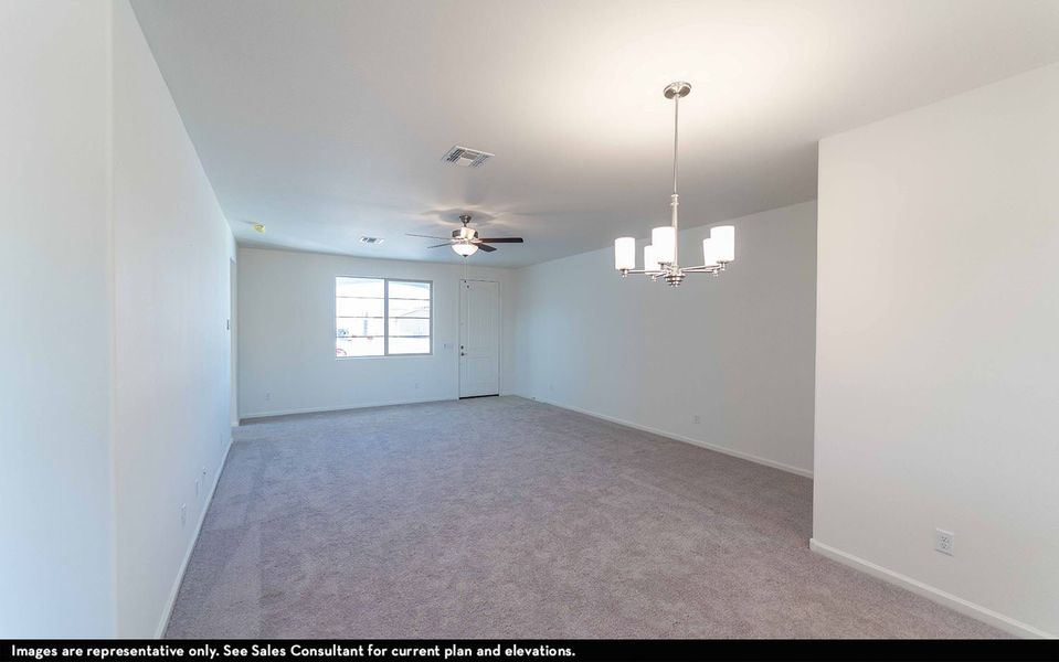 Representative unfurnished interior of a home built from the Marana by CastleRock Communities in Rancho Mirage, Maricopa (Image 11).