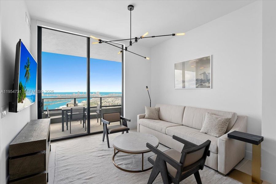 Furnished interior view inside a new home in , Miami (Image 4).