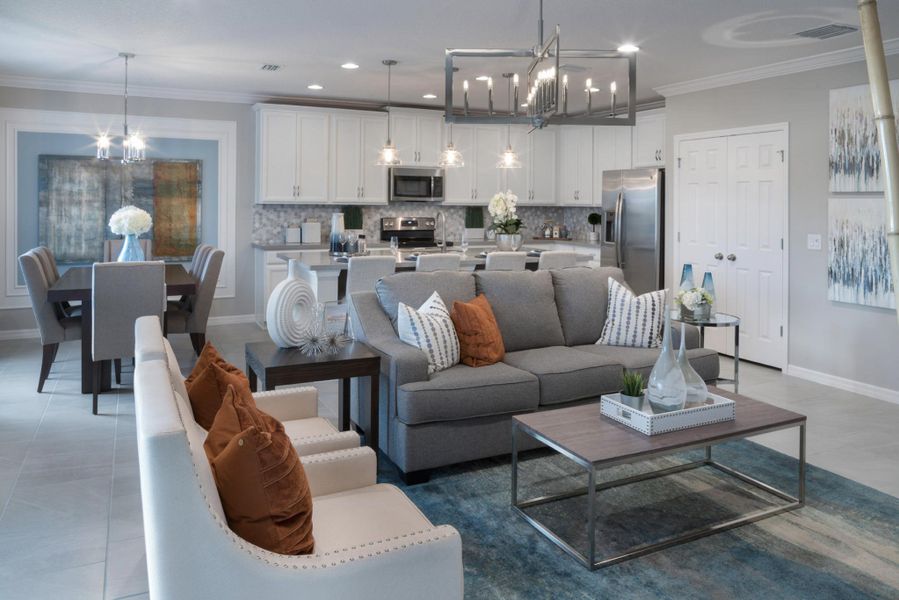 Representative furnished interior of a home built from the Kensington Flex by Risewell Homes in Park View at the Hills, Minneola (Image 8).