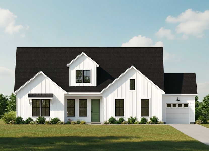 Representative exterior photo of a completed home built from the Sydney by Acrew Homes in Dixon Grove, Grimesland, NC (Image 4).