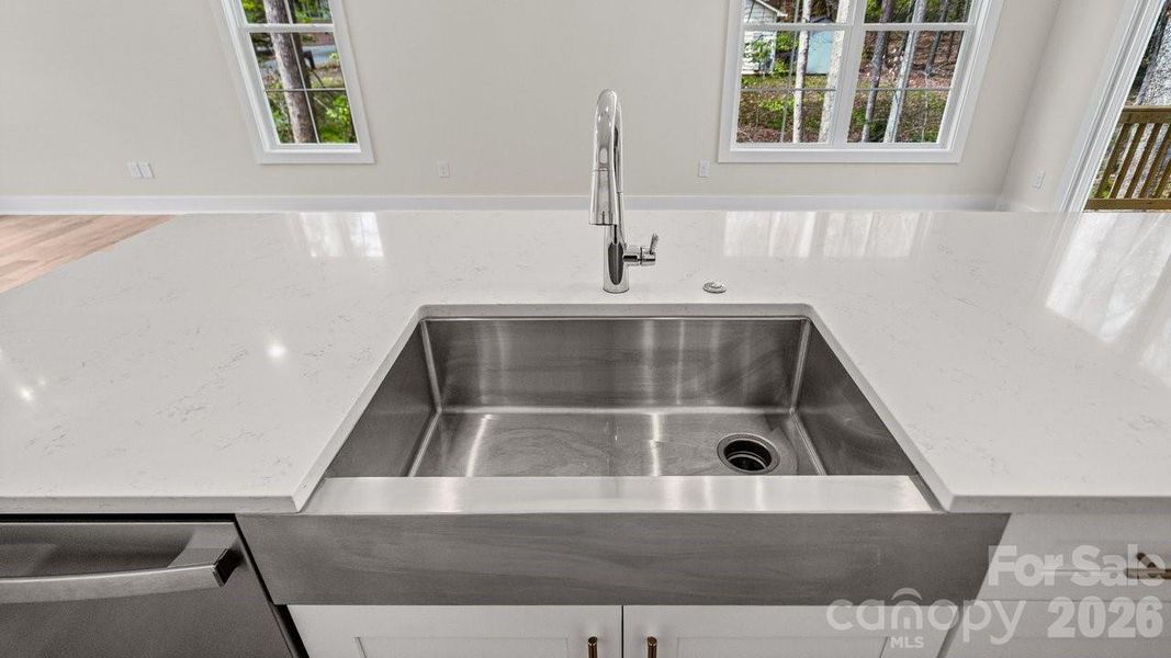 Large Drop-Front Farm Sink