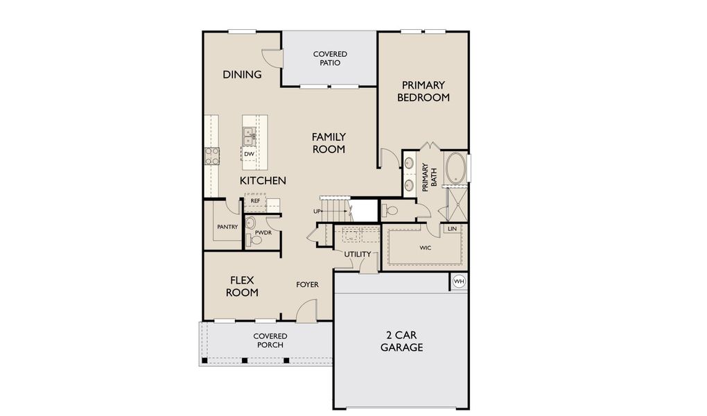 2D floor plan layout for the Hyde by Ashton Woods in Ashland, Angleton, TX (Image 3).