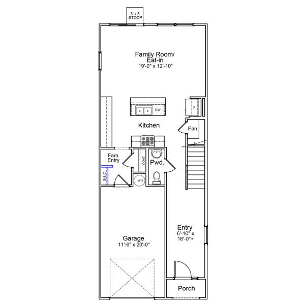 2D floor plan layout of this home in Laurinton Farms, Hopkins, SC (Image 3).