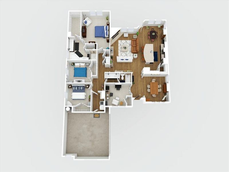 2D floor plan layout of this home in Abe's Landing, Granbury, TX (Image 5). 2D floor plan layout of this home in Abe's Landing, Granbury, TX (Image 5).