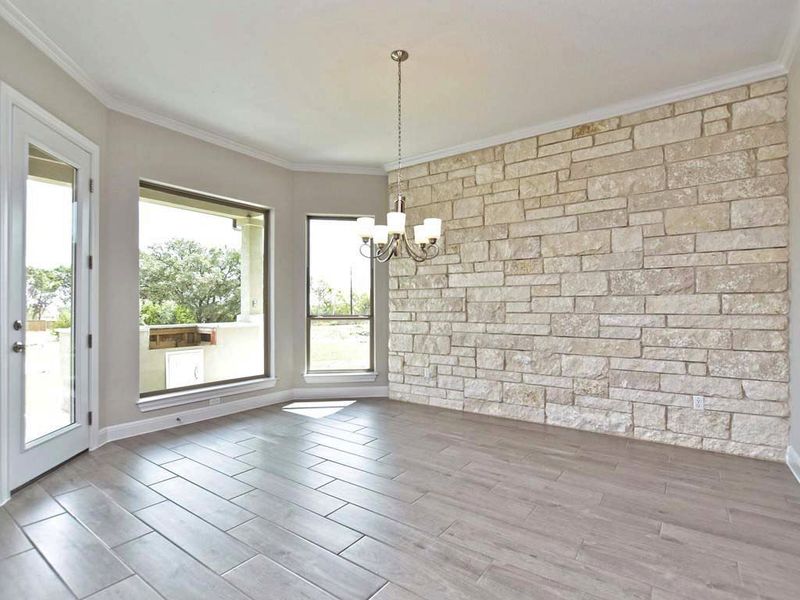 Representative unfurnished interior of a home built from the Siena II by Giddens Homes in Clearwater Ranch, Liberty Hill (Image 168).