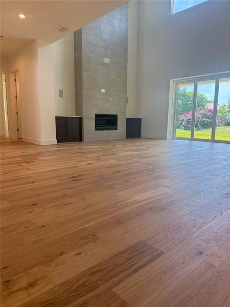 Great Room with 2-story Fireplace