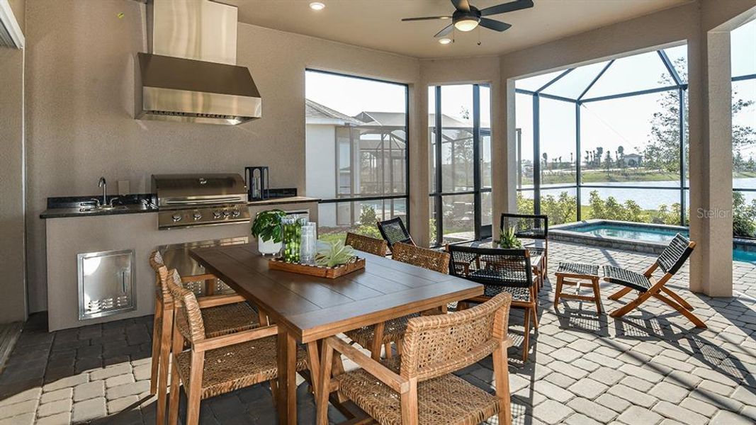 Furnished interior view inside a new home in Esplanade at Center Lake Ranch, St. Cloud (Image 32).