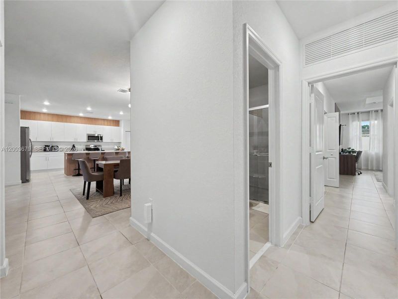 Furnished interior view inside a new home in , Miami (Image 32).