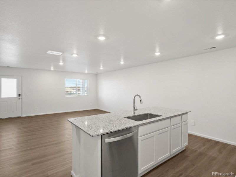 Furnished interior view inside a new home in Skyview at High Point, Aurora (Image 7).