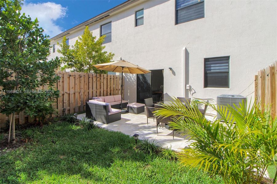 Exterior details and patio area of a home in , Homestead (Image 23). Exterior details and patio area of a home in , Homestead (Image 23).