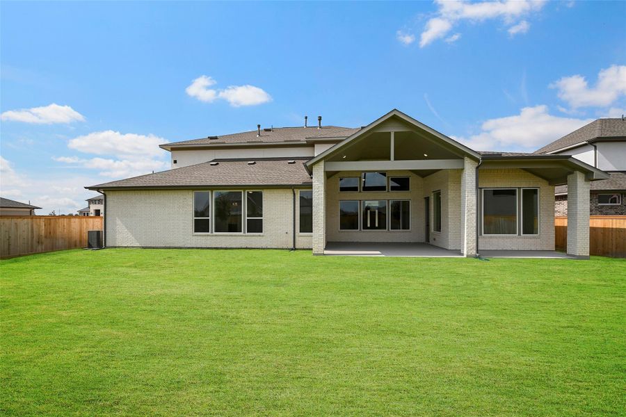Exterior details and patio area of a home in Bridgeland 80′, Cypress (Image 14).