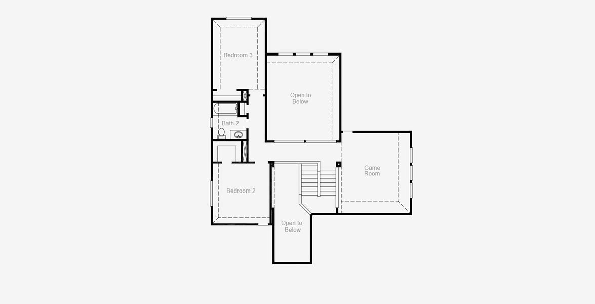 2D floor plan layout for the Justin (2527-HV-40) by Coventry Homes in The Trails, New Caney, TX (Image 4).