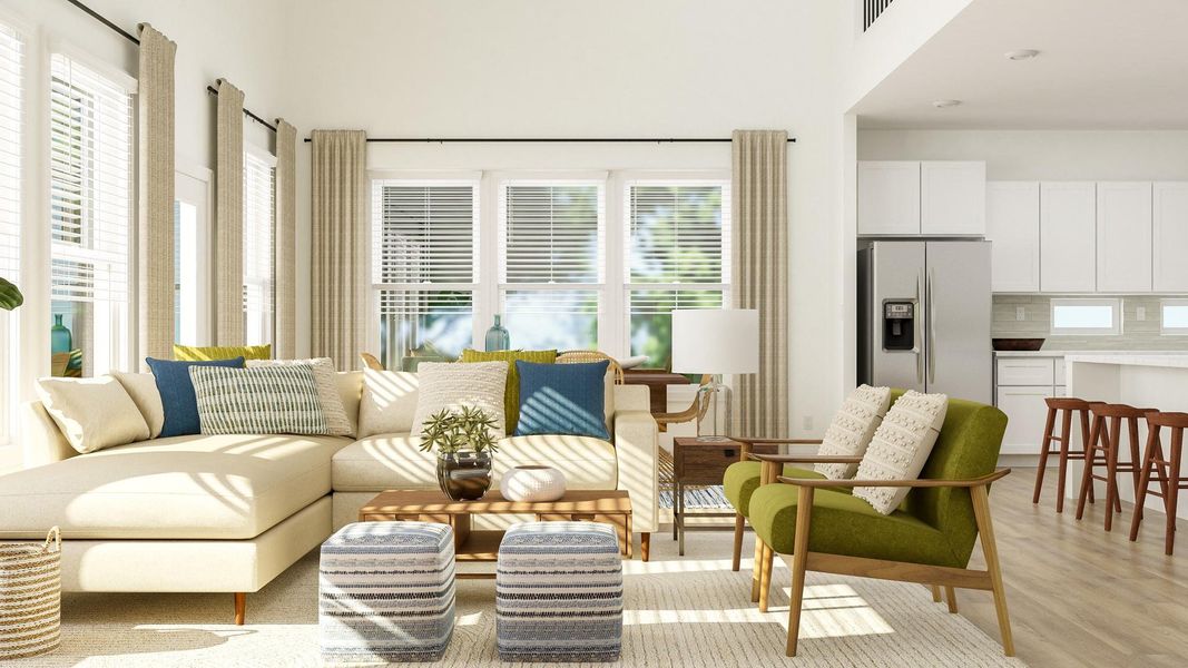 Furnished interior view inside a new home in Lively Ranch: Brookstone Collection, Georgetown (Image 23).