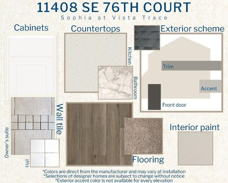 Sophia - Colors for this home