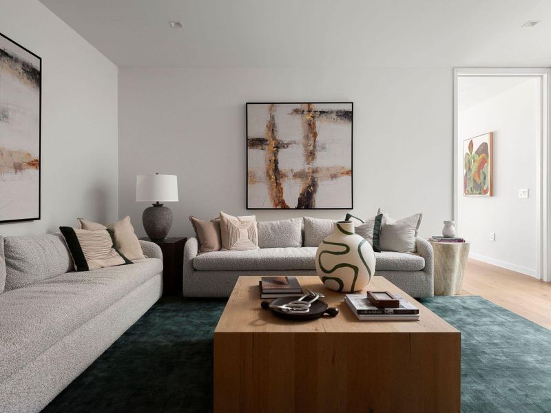 Furnished interior view inside a new home in The Colorfield, Austin (Image 13).