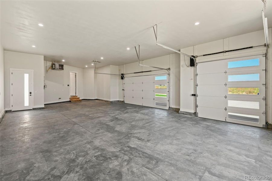 Oversized 3 car garage fully finished