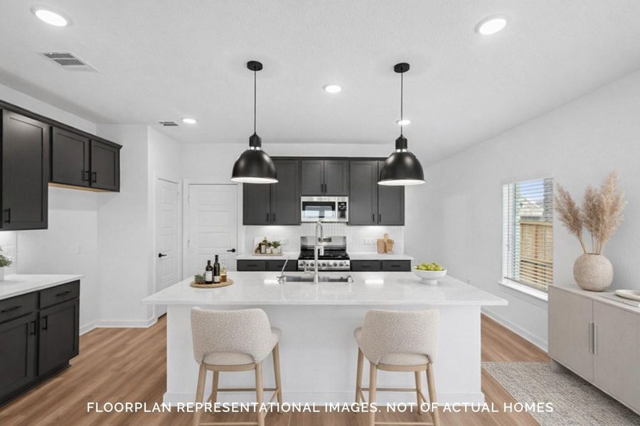 Furnished interior view inside a new home in Marvida, Cypress (Image 6).
