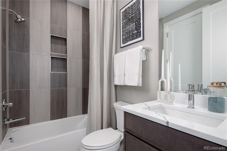 Bath 3: Photos for representation only Specific colors, finishes, layout, & appliances for this home may differ.