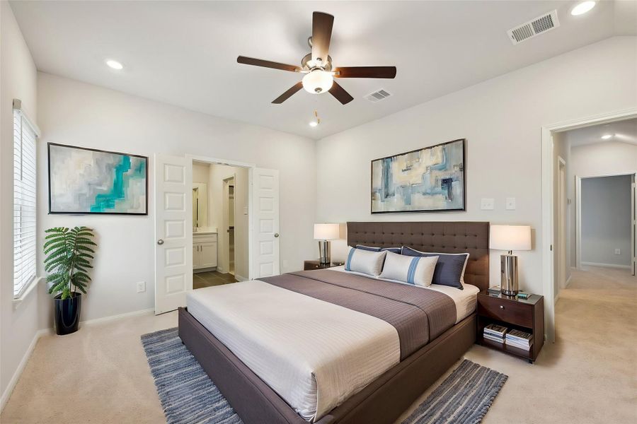 This room features an en-suite bathroom, ensuring both privacy and convenience for the occupants.