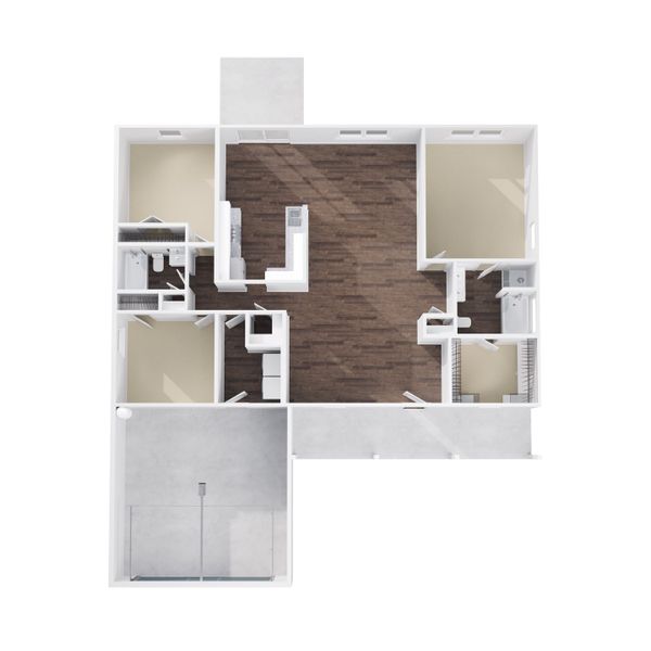 2D floor plan layout for the McKenzie F by Foundation Home Builders LLC in Pallini Place, Ossipee, NC (Image 2).