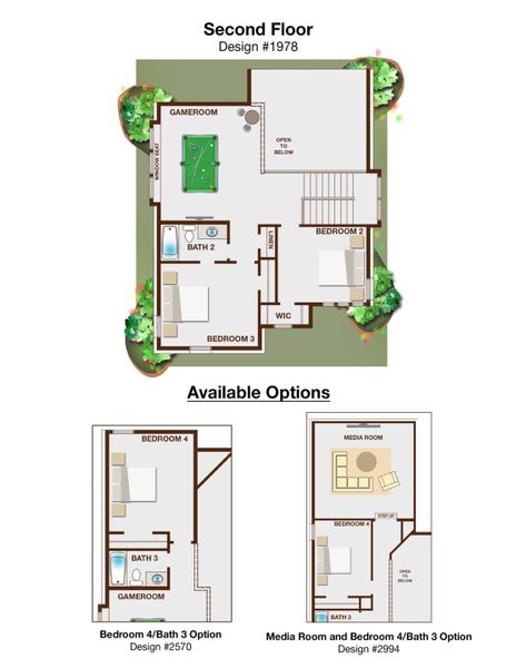 2D floor plan layout of this home in Walton Ridge, Corinth, TX (Image 4).