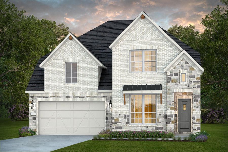 Representative exterior photo of a completed home built from the Garwood by Pulte Homes in Ryehill, Sugar Land, TX (Image 2). Representative exterior photo of a completed home built from the Garwood by Pulte Homes in Ryehill, Sugar Land, TX (Image 2).