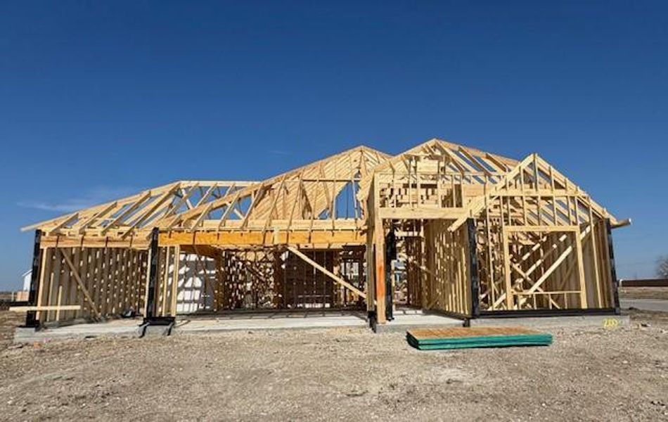 In-progress construction of a new home in Spring Creek, Taylor, TX (Image 3).