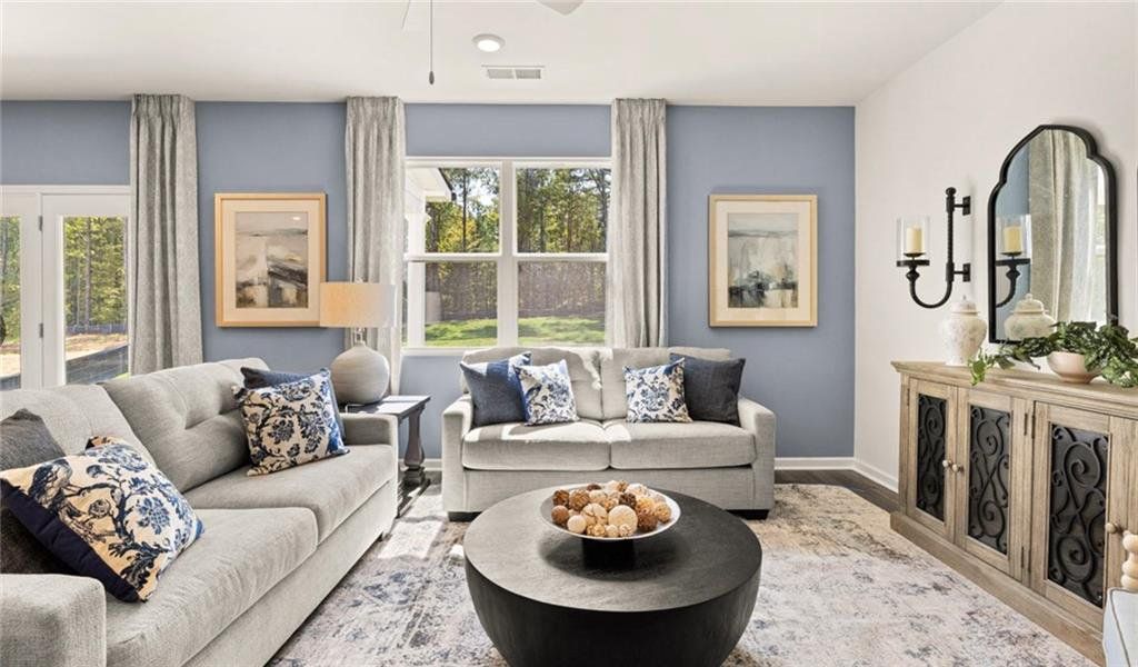 Furnished interior view inside a new home in Twin Lakes, Hoschton (Image 29).