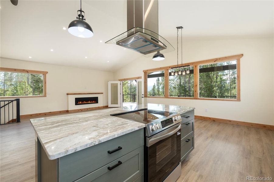 Large kitchen island