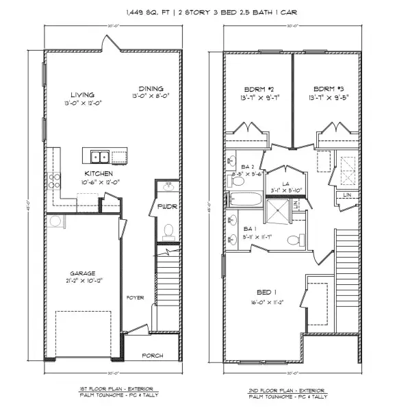 2D floor plan layout for the Palm A by D.R. Horton in Abilene Acres, Tallahassee, FL (Image 2). 2D floor plan layout for the Palm A by D.R. Horton in Abilene Acres, Tallahassee, FL (Image 2).