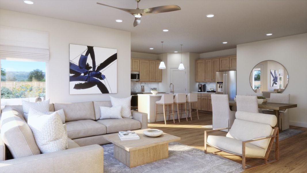 Representative furnished interior of a home built from the 4012 by Risewell Homes in Parkton Square, Kyle (Image 8). Representative furnished interior of a home built from the 4012 by Risewell Homes in Parkton Square, Kyle (Image 8).