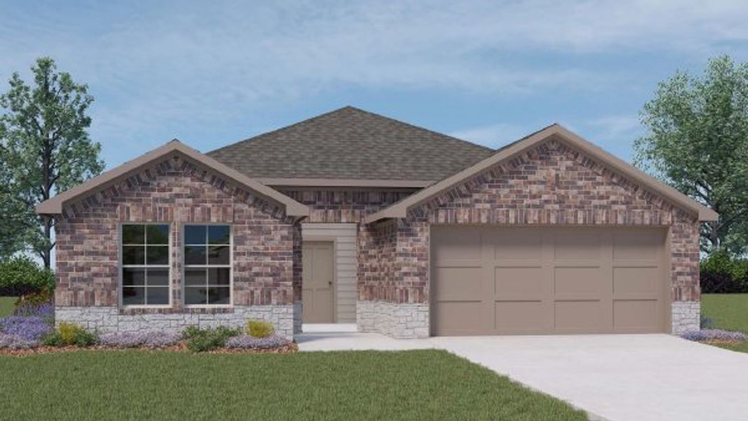 Representative exterior photo of a completed home built from the Huntsville by D.R. Horton in Marlow Lake, Texas City, TX (Image 22).