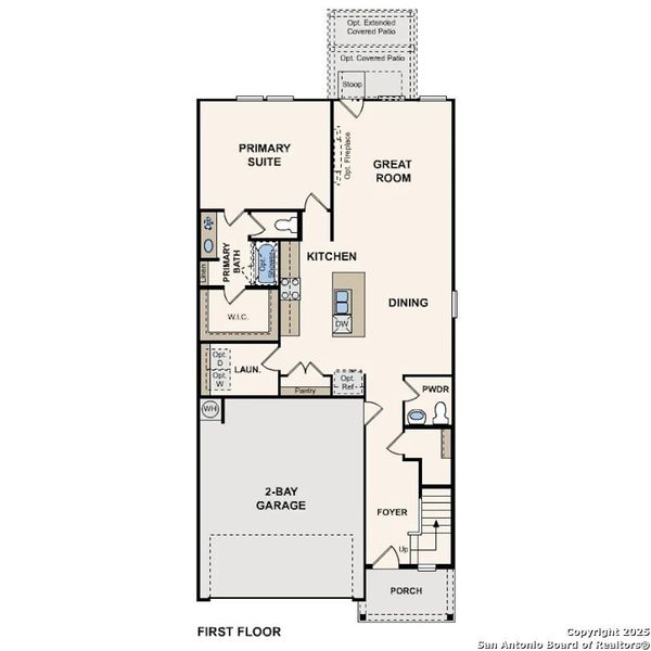 2D floor plan layout of this home in Agave, San Antonio, TX (Image 3).