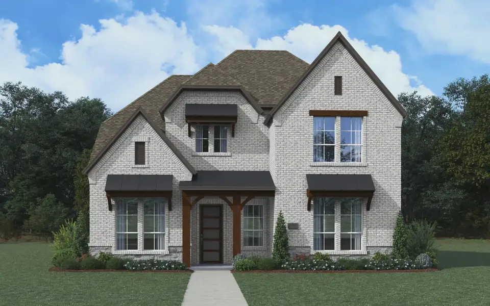Representative exterior photo of a completed home built from the Salado by Chesmar Homes in The Grove Frisco, Frisco, TX (Image 5).