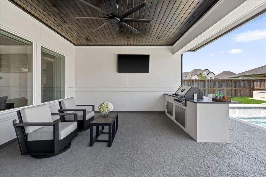 Exterior details and patio area of a home in , Friendswood (Image 25). Exterior details and patio area of a home in , Friendswood (Image 25).