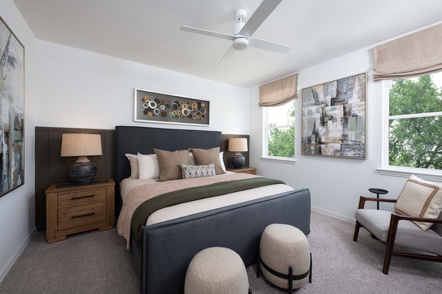 Representative furnished interior of a home built from the Wyatt by Ashton Woods in Collin Creek, Plano (Image 8).