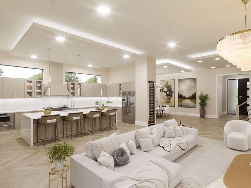 Looking back to kitchen