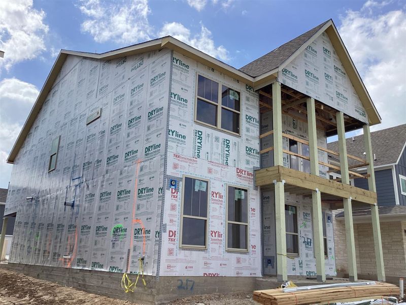 In-progress construction of a new home in Lariat, Liberty Hill, TX (Image 16).