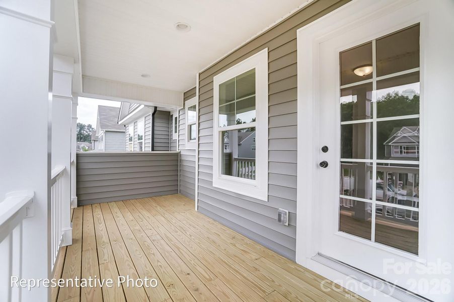 Exterior details and patio area of a home in Enclave at Riverdale, Huntersville (Image 2).
