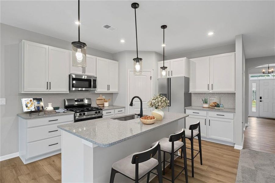 Furnished interior view inside a new home in Laurel Farms, Dallas (Image 13). Furnished interior view inside a new home in Laurel Farms, Dallas (Image 13).