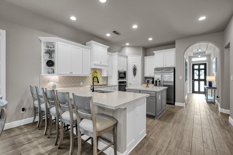 Furnished interior view inside a new home in Grand Central Park 45', Conroe (Image 25).